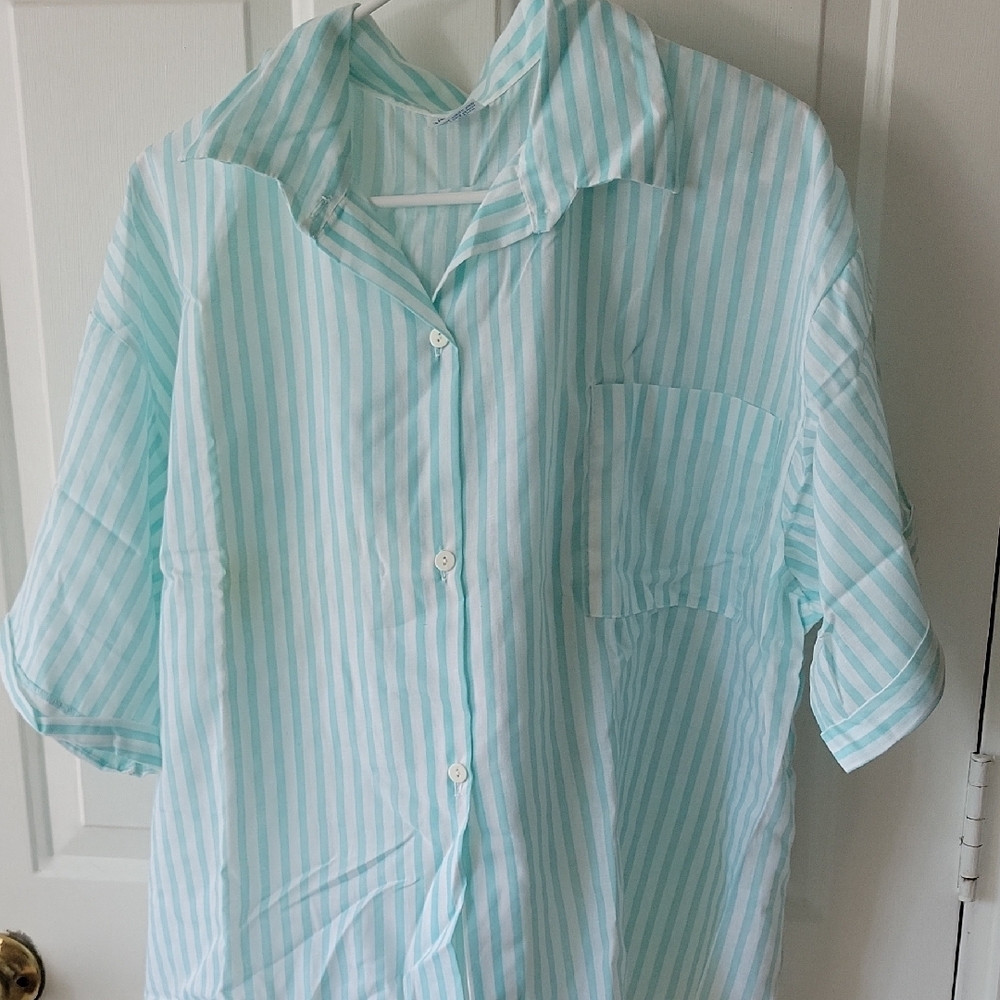 Striped Button-Up Shirt